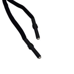 Шнурок 7мм Чёрный (Наконечник Блэк-никель)