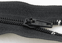 Молния спиральная тип 3 Чёрная 18см (Прямой бегунок)